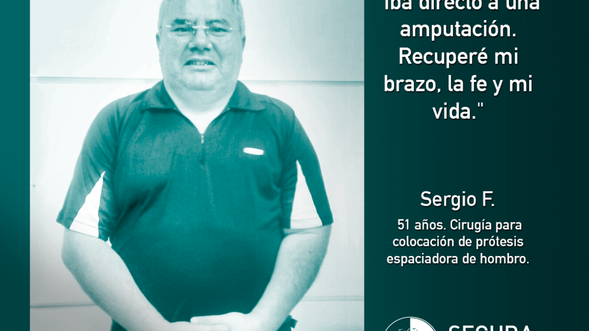 CASO 21: Sergio F. 51 años. Colocación de prótesis espaciadora de hombro.